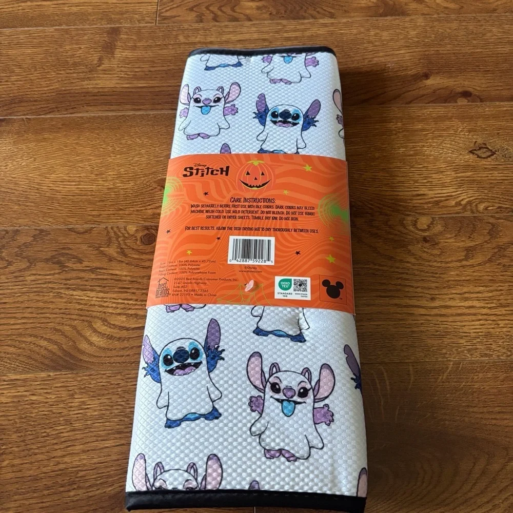 Disney Stitch Halloween Dish Drying Mat